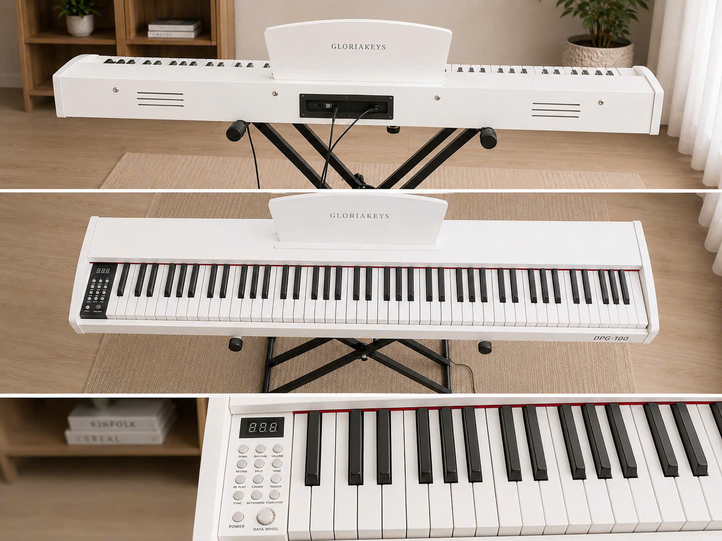 GLORIAKEYS DPG100 – Piano Điện 88 Phím Full Size Cho Người Mới Học & Gia Đình Hiện Đại - Image 4